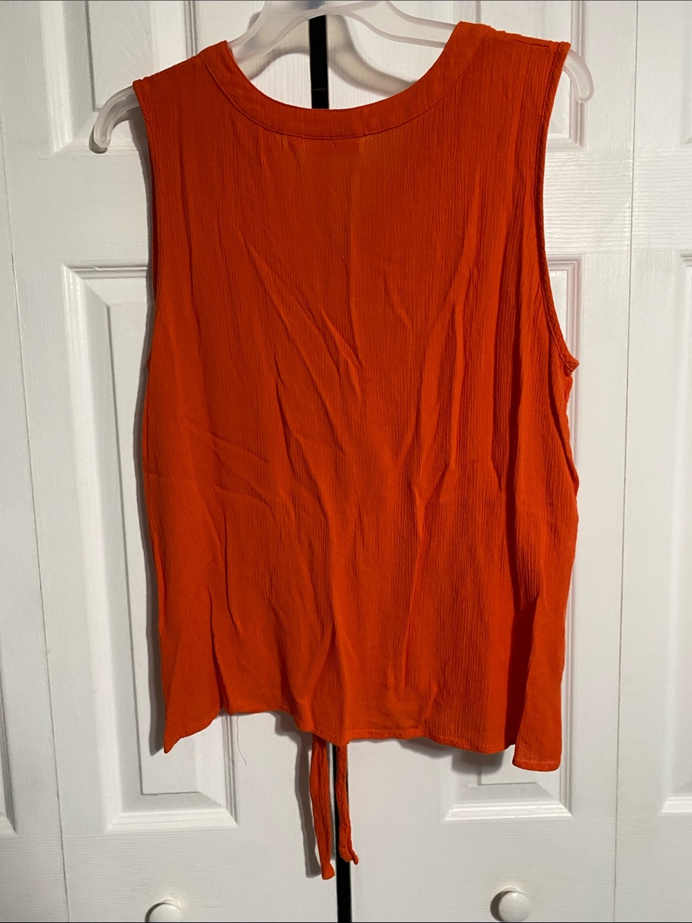 Hailey Lynn orange gauze top shirt blouse size LARGE - Picture 4 of 8